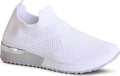 Produktbild von topschuhe24 2349 Damen Strick Sneaker Light Slipper, Farbe:Weiß, Größe:37 EU