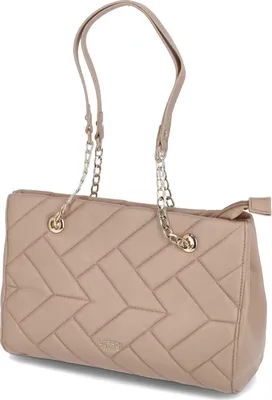 Produktbild von L.Credi Damen Schultertasche MALINDA Beige Kunstleder Vegan-