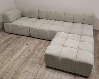 Zdjęcie produktu dla Pikowany Narożnik Modułowy Do Salonu Rogówka Clixi 280 Cm Sprężyny Bouckle