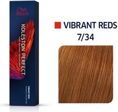 Produktbild von Wella Professionals Koleston Perfect Me+ Vibrant Reds Professionelle permanente Haarfarbe 7/34 60 ml
