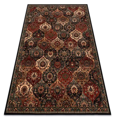 Imagen del producto de Alfombra de lana KASHQAI 4373 500 oriental, enjerado  / burdeos verde 160x240 cm