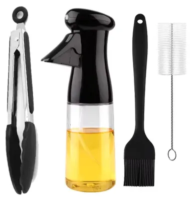 Ölsprayflasche 350 ml Borosilikatglas mit Zange & Pinsel