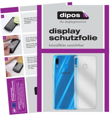 Produktbild von 2x Schutzfolie für Samsung Galaxy A30 Rückseite klar Displayschutzfolie Folie