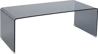 Produktbild von Rechteckiger Couchtisch (L 110 cm) aus schwarzem Hartglas - Oviala Greta