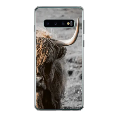 Produktbild von MuchoWow® Handyhülle Schutzhülle Hülle für Samsung Galaxy S10 Schottische Highlander - Kühe - Natur Silikon Softcase Handy Hülle - Handytasche