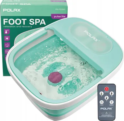 Zdjęcie produktu dla Wanna do stóp masażer wodny Polax zielona LED pilot podgrzewanie 500W