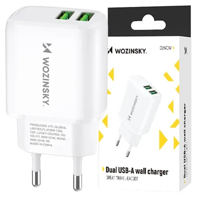 Immagine prodotto di Wozinsky Cuwcw 2,4A 2 X caricatore di rete Usb-A - Bianco