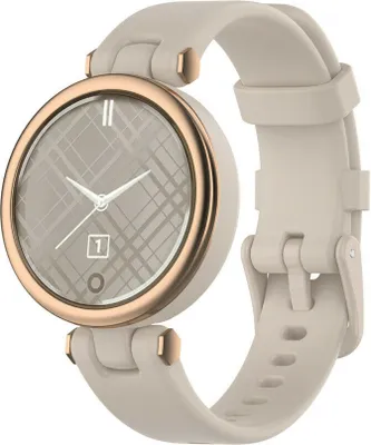 A close-up studio shot of a smartwatch.