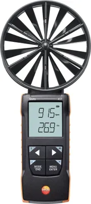 Produktbild von testo - 417 - 0563 0417 - Digitales 100 mm-Flügelrad-Anemometer mit App-Anbindung zur Messung von Luftgeschwindigkeit und Volumenstrom