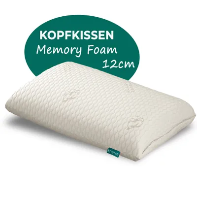 Produktbild von KNERST® Memory Foam Kopfkissen - Nackenkissen - orthopädisches Kissen für ultimativen Komfort in jeder Schlafposition - Nackenstützkissen - Höhe 12cm