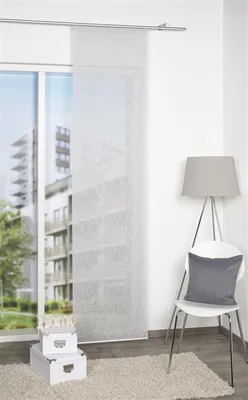Produktbild von Home Wohnideen Schiebevorhang Naturoptik Quereffekt 245 x 60 cm Grau