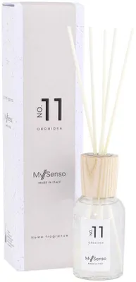 Imagen del producto de Difusor Premium de 100 ml, N°11 Orchidea, My Senso, ambientador, incluye 5 varillas difusoras