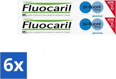 Obrázek produktu pro Fluocaril zubní pasta s fluoridem – 2 tuby – 75 ml – výhodné balení – 6 kusů