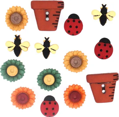 Produktbild von Dress It Up Knöpfe mit Naturmotiven : Bugs and Blooms Naturmotive: Bugs and Blooms