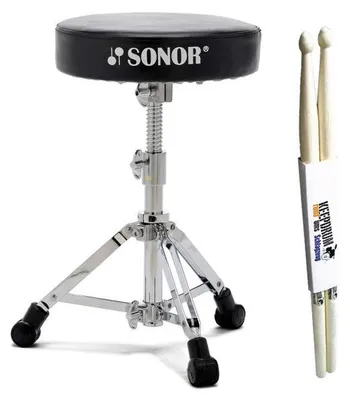 Produktbild von Sonor Schlagzeug Hocker DT 2000 mit Schlagzeugstöcken
