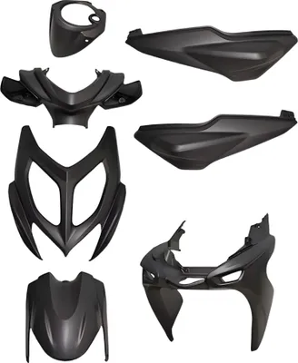 Image de Kit de carrosserie noir mat "101_Octane", 7 pièces, pour Yamaha Aerox R 50