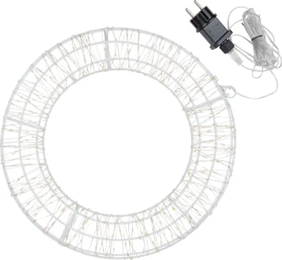 Produktbild von Arti Casa LED Weihnachtskranz 38cm - Weihnachtsdeko für Innen und Außen - Mit 480 LEDs und Timer - Türkranz Weihnachten für Haustür - 220-240V