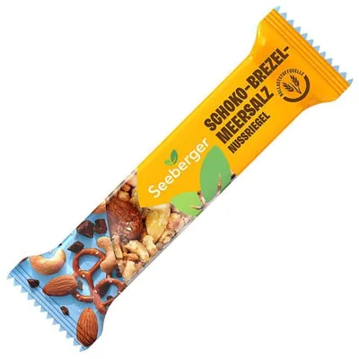 Produktbild von Seeberger Schoko-Brezel-Meersalz Nussriegel 35g