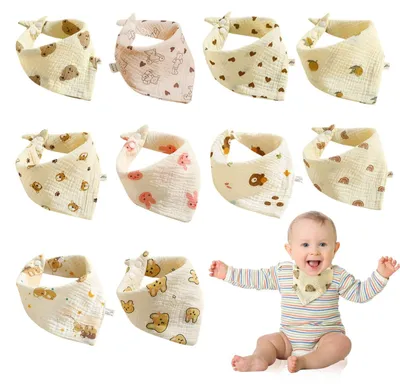Immagine prodotto di Omgoods - Set di 10 bavaglini triangolari per bambini