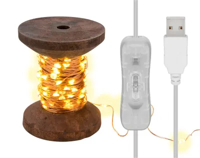 Produktbild von Goobay 60341, Lichterketten, Braun, Transparent, Kupfer, Kunststoff, Holz, IP20, Transparent, 100 Glühbirne(n)