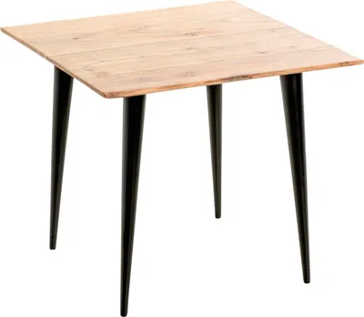 Produktbild von HAKU Beistelltisch Couchtisch akazie, schwarz - Massivholz, Metall, B/H/T: 46x41x46 cm