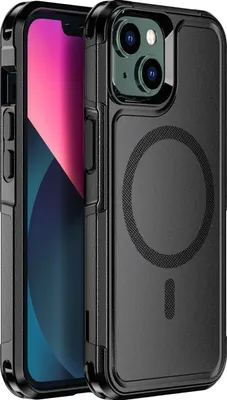 Produktbild von Mobigear Traveller iPhone 14 MagSafe Hülle Hardcase Backcover Stoßfest - Schwarz
