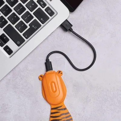 Produktbild von Flexilight Pals RC (Tiger) - wiederaufladbares Leselicht - 2 in 1 Leselampe & Lesezeichen - LED Leselicht - Geschenk für Leser, Buchliebhaber - Deutsche Ausgabe
