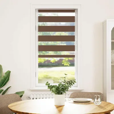 Obrázok produktu pre vidaXL Dvojitá roleta hnedá 55x100 cm Šírka látky 50,9 cm Polyester