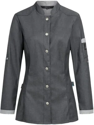 Produktbild von Greiff GASTRO MODA Cuisine Damen Kochjacke Bikerstyle Anthrazit M