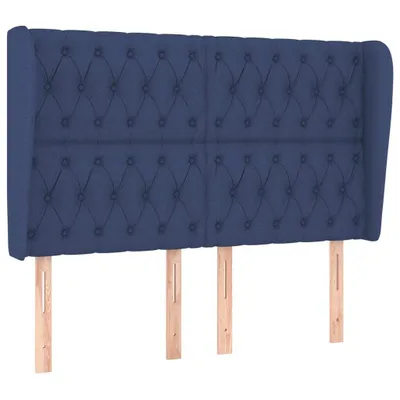 Produktbild von vidaXL Kopfteil mit Ohren Blau 147x23x118/128 cm Stoff