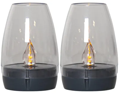 Image de Décoration solaire LED 'Tropea', pack de 2, noir