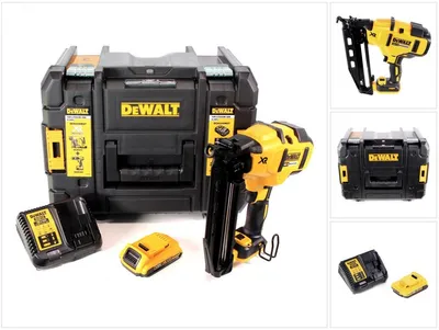 Immagine prodotto di Chiodatrice a batteria DeWalt DCN 660 D1 18 V 32 - 63 mm brushless + 1 batteria da 2,0 Ah + caricabatterie + valigetta