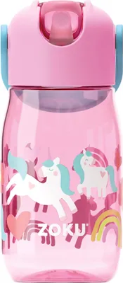 Immagine prodotto di ZOKU Zoku - Kindertrinkflasche Flip Straw Pink Unicorn ZK 201-503 815706024010