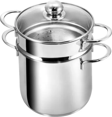 Obrázok produktu pre Hrniec na cestoviny 20 cm, nehrdzavejúca oceľ, s vložkou, na zeleninu, na indukciu