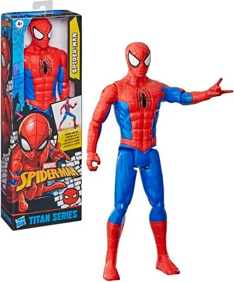 Immagine prodotto di Figurina Spider-Man, 30 cm, Titan Series, Giocattolo Supereroi, Marvel Spider-Man, 4+ anni