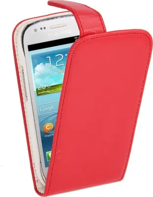 Produktbild von Schutzhülle Handy Tasche Flip für Samsung Galaxy S3 mini i8190 / i8195 / i8200 Rot