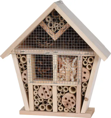 Produktbild von Insektenhaus HÜTTE, Holz, 25 x 10,5 x 29,5 cm