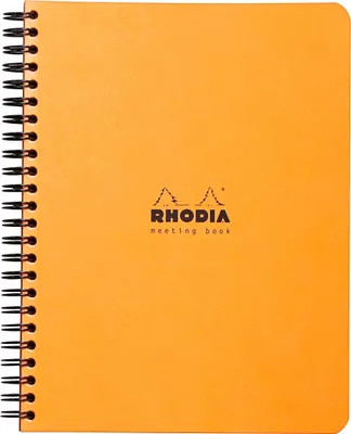 Produktbild von Rhodia 5x Meeting Book Rhodia A5+, mit Doppelspirale, 80 Bl 90g Sortiert 19341C