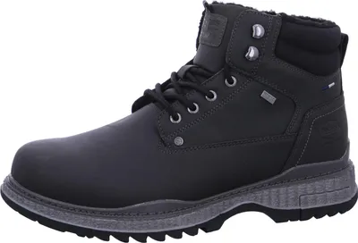 A single gray boot is shown against a white background.