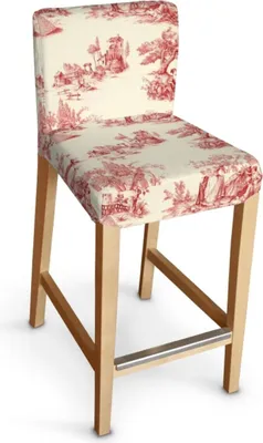Produktbild von Dekoria Henriksdal Husse für Barhocker, creme- rot, Barhocker  Hendriksdal
