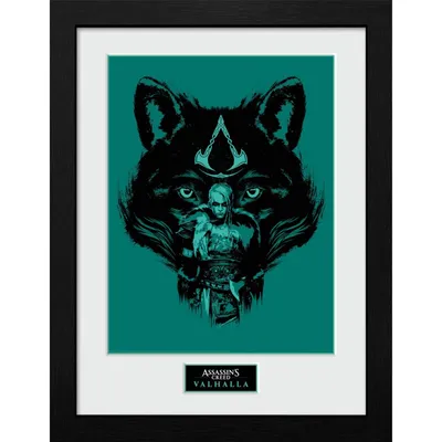 Produktbild von Assassin's Creed Valhalla - Poster im Rahmen - Wolf - Collector Print 40x30cm