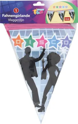 Produktbild von Fahnen Girlande "Disco" 4m