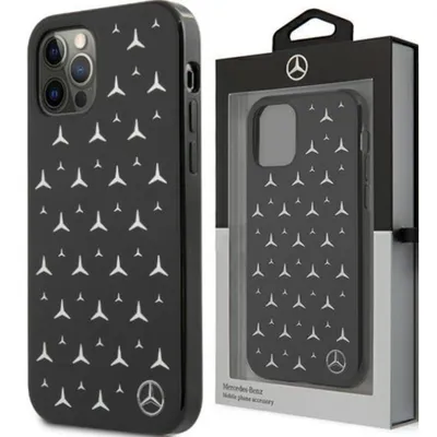 Produktbild von Mercedes Mehcp12Lespbk Iphone 12 Pro Max 6,7"" Czarny/Schwarz Hardcase Silber Sterne Muster