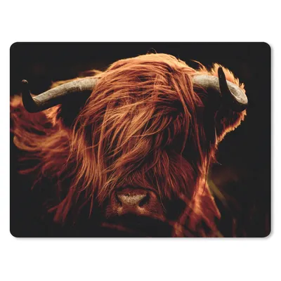 Produktbild von MuchoWow® Mauspad Mousepad Schottischer Highlander - Kuh - Hörner - Porträt - Tiere 40x30 cm - Mousepads - Maus Mat - Pad - Mausunterlage - Anti Rutsch