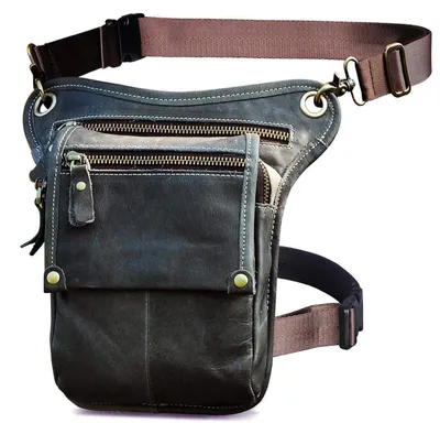 Immagine prodotto di Custodie per gambe da uomo, in vera pelle, grigio, 15x3,5x22 cm