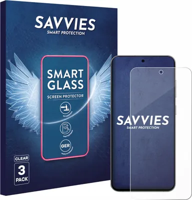 Produktbild von 3x Savvies Schutzglas Folie für Samsung Galaxy S24 FE 9H Panzer Schutzfolie Glas Displayschutz klar transparent
