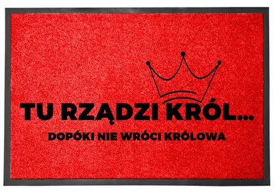 Image de TabPrint Wycieraczka wejściowa czerwona 40x60 cm