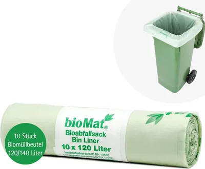 Obrázek produktu pro bioMAT 97003 bioMAT pytel na organický odpad, 120 litrů, zelený