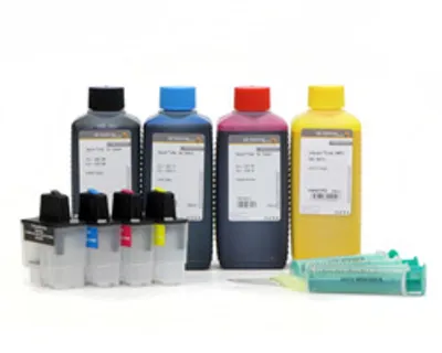 Immagine prodotto di Set di cartucce Fill In, Quickfill con 4 cartucce da 250 ml, compatibili con Brother LC-900