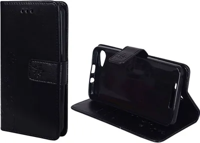 Produktbild von Schutz Hülle Blumen für Handy Wiko Jerry Schwarz
